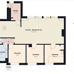 Apartment 180m De La 4 Adultes - 4 Enfants