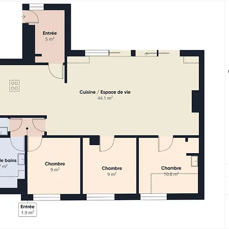 Apartmán 180m De La 4 Adultes - 4 Enfants